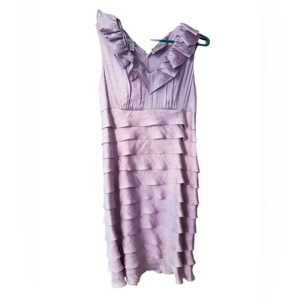 London Times Ruffled Dress/ Easter Dress/ Lilac Ruffle Dress